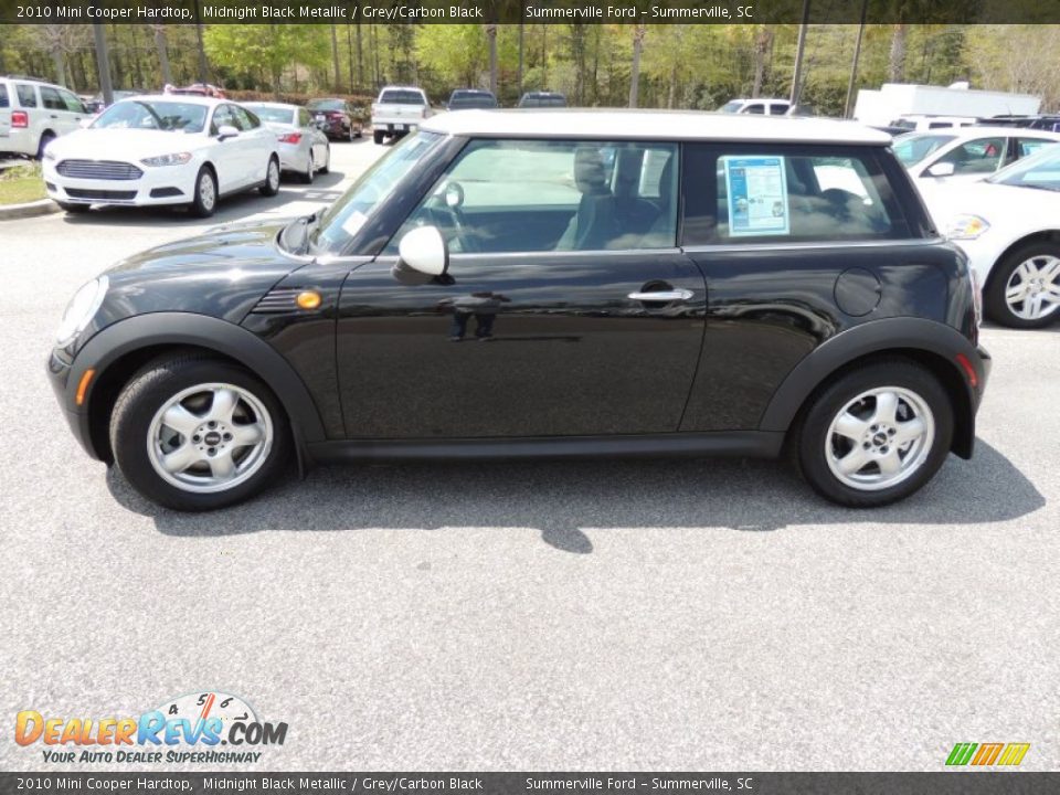 2010 Mini Cooper Hardtop Midnight Black Metallic / Grey/Carbon Black Photo #2