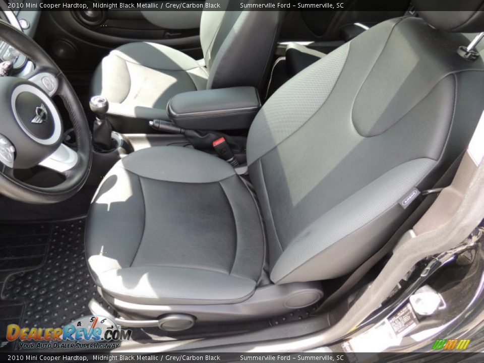 2010 Mini Cooper Hardtop Midnight Black Metallic / Grey/Carbon Black Photo #5