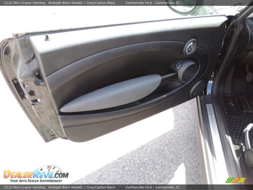 2010 Mini Cooper Hardtop Midnight Black Metallic / Grey/Carbon Black Photo #7