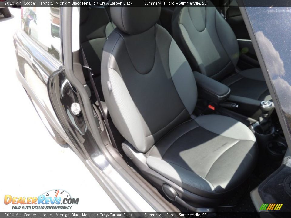 2010 Mini Cooper Hardtop Midnight Black Metallic / Grey/Carbon Black Photo #8