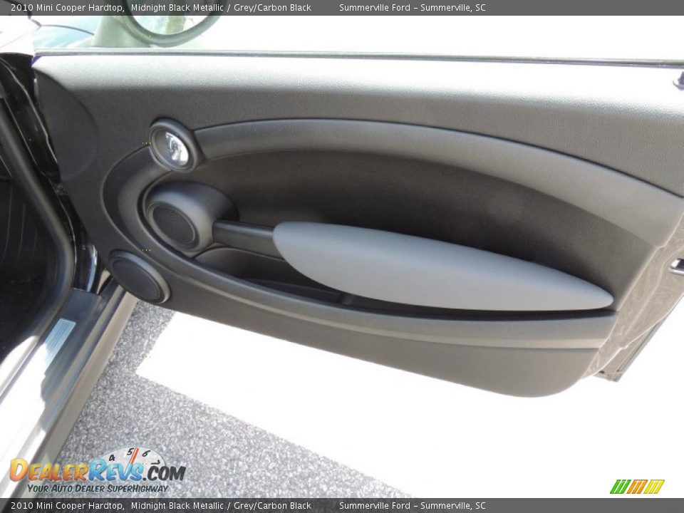 2010 Mini Cooper Hardtop Midnight Black Metallic / Grey/Carbon Black Photo #9