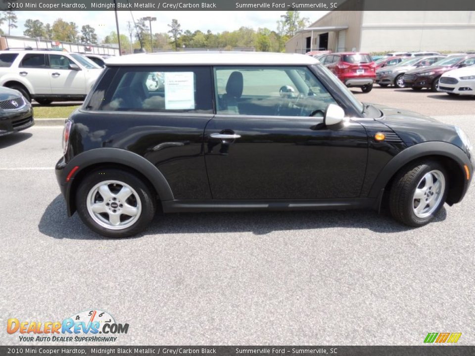 2010 Mini Cooper Hardtop Midnight Black Metallic / Grey/Carbon Black Photo #10