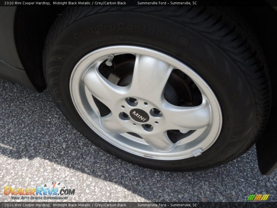 2010 Mini Cooper Hardtop Midnight Black Metallic / Grey/Carbon Black Photo #14