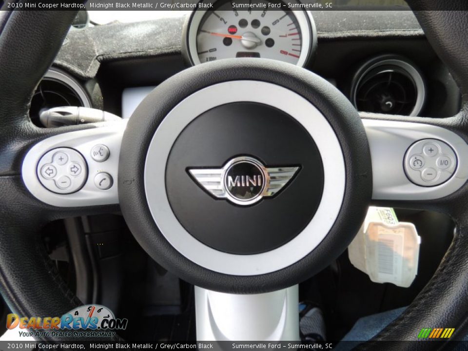 2010 Mini Cooper Hardtop Midnight Black Metallic / Grey/Carbon Black Photo #19