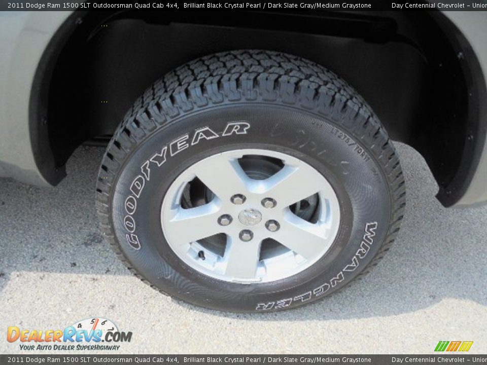 2011 Dodge Ram 1500 SLT Outdoorsman Quad Cab 4x4 Brilliant Black Crystal Pearl / Dark Slate Gray/Medium Graystone Photo #3