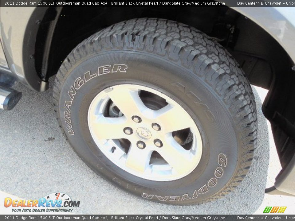 2011 Dodge Ram 1500 SLT Outdoorsman Quad Cab 4x4 Brilliant Black Crystal Pearl / Dark Slate Gray/Medium Graystone Photo #9