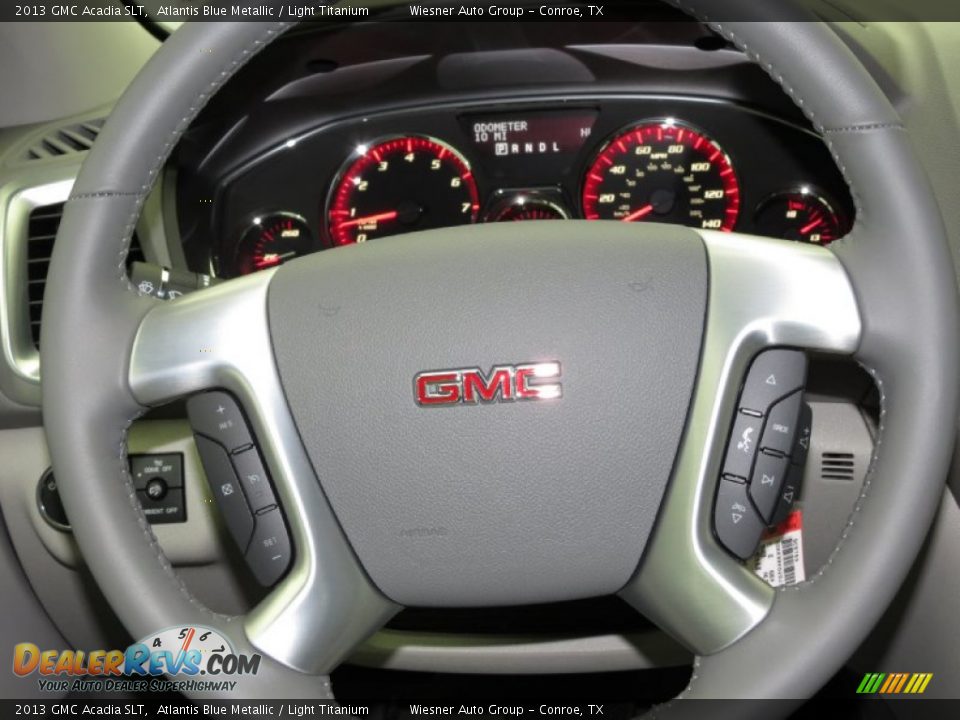 2013 GMC Acadia SLT Atlantis Blue Metallic / Light Titanium Photo #4