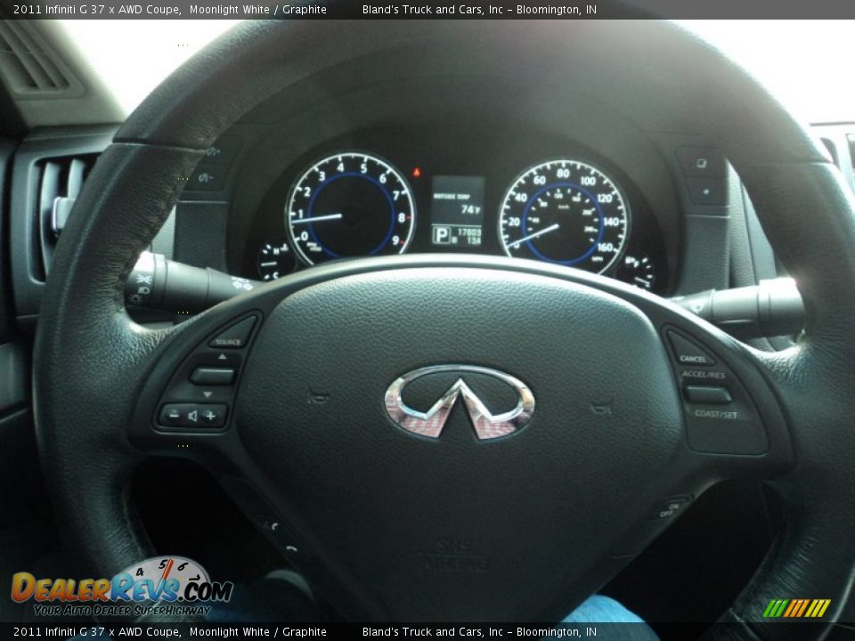 2011 Infiniti G 37 x AWD Coupe Moonlight White / Graphite Photo #6