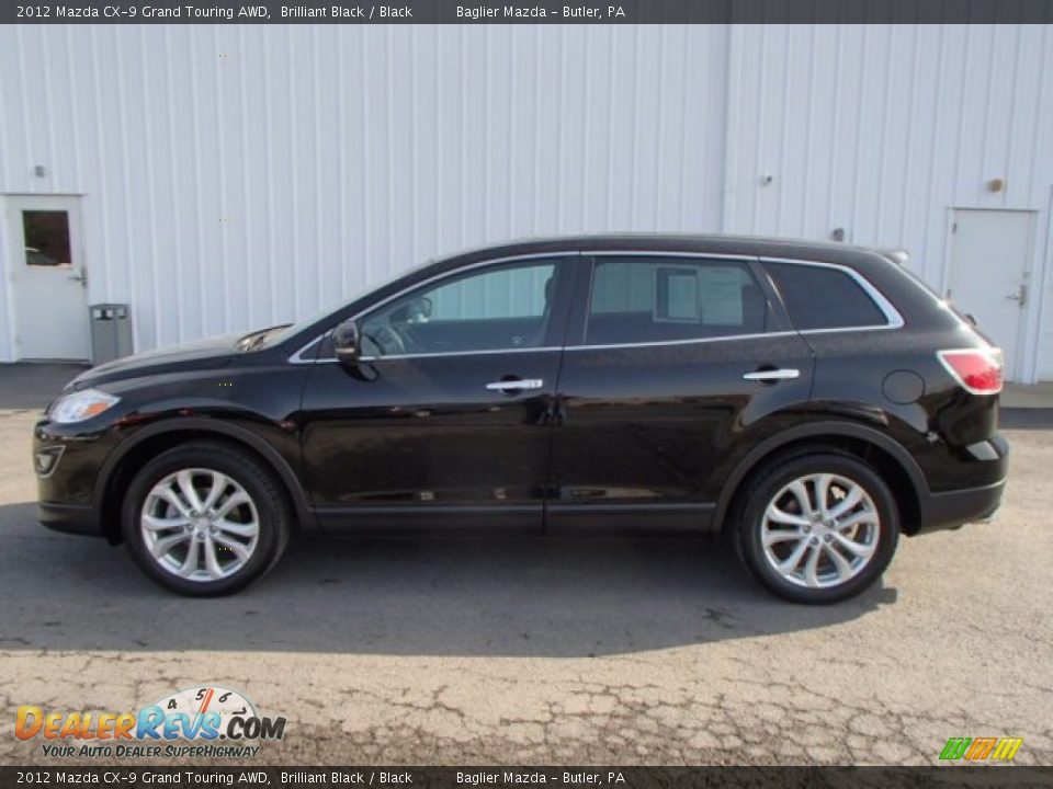 2012 Mazda CX-9 Grand Touring AWD Brilliant Black / Black Photo #1