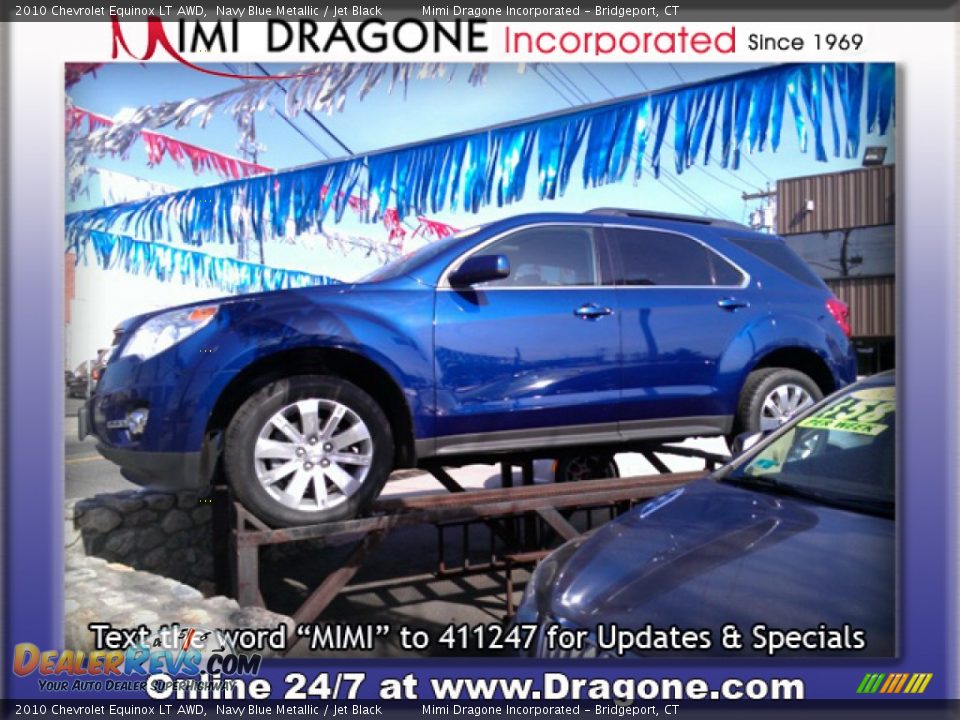 2010 Chevrolet Equinox LT AWD Navy Blue Metallic / Jet Black Photo #2