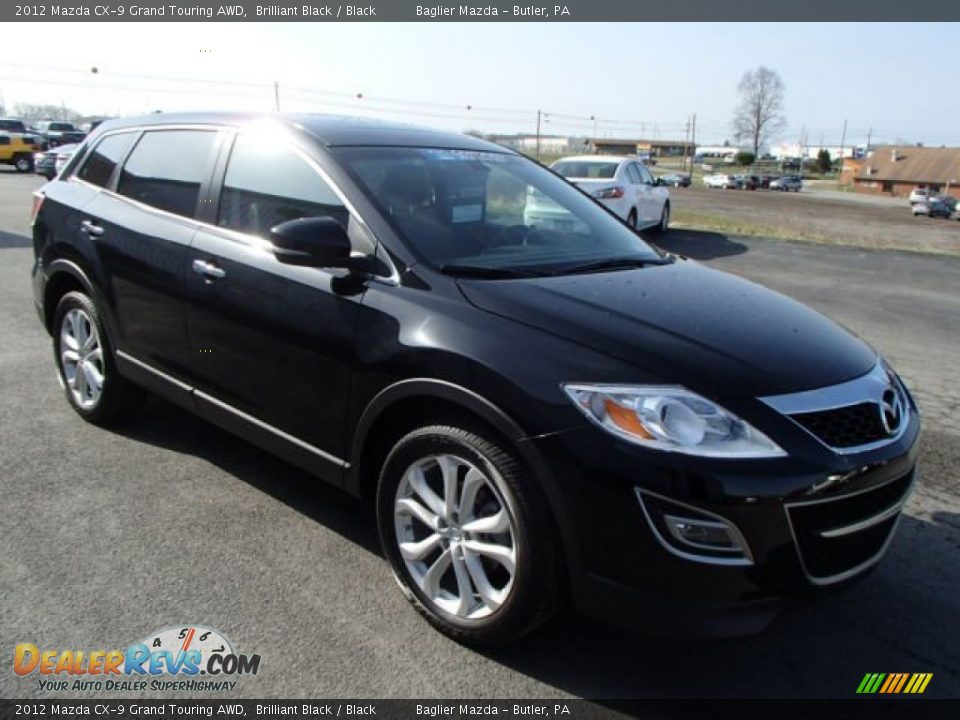 2012 Mazda CX-9 Grand Touring AWD Brilliant Black / Black Photo #4