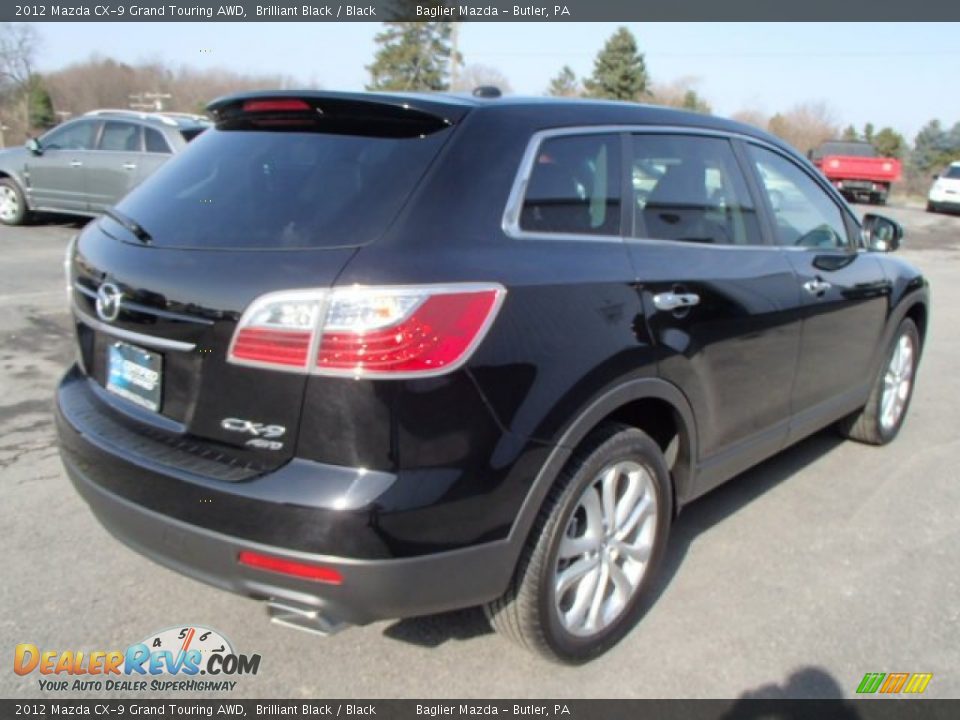 2012 Mazda CX-9 Grand Touring AWD Brilliant Black / Black Photo #6
