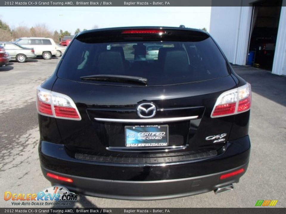 2012 Mazda CX-9 Grand Touring AWD Brilliant Black / Black Photo #7