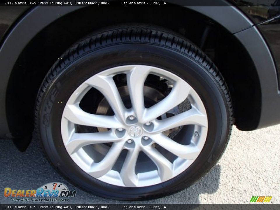 2012 Mazda CX-9 Grand Touring AWD Brilliant Black / Black Photo #9