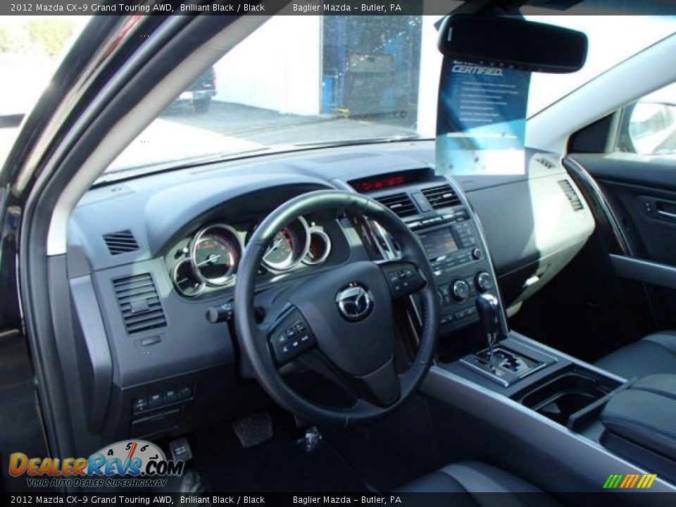 2012 Mazda CX-9 Grand Touring AWD Brilliant Black / Black Photo #10