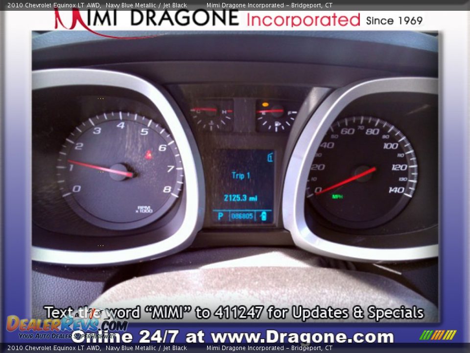 2010 Chevrolet Equinox LT AWD Navy Blue Metallic / Jet Black Photo #17