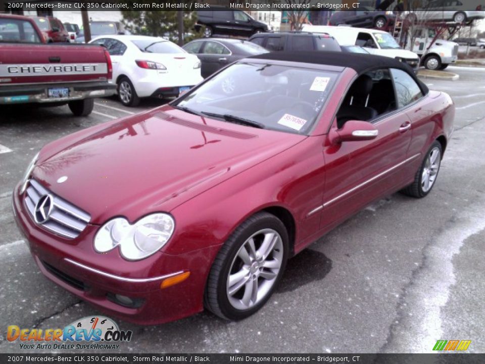 2007 Mercedes-Benz CLK 350 Cabriolet Storm Red Metallic / Black Photo #1