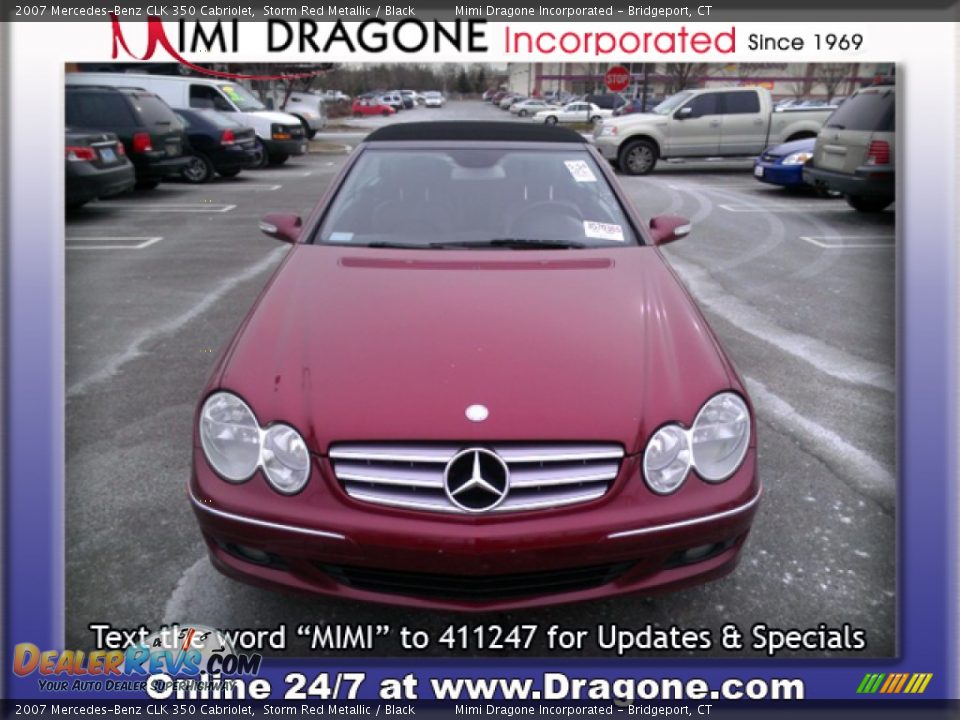 2007 Mercedes-Benz CLK 350 Cabriolet Storm Red Metallic / Black Photo #2