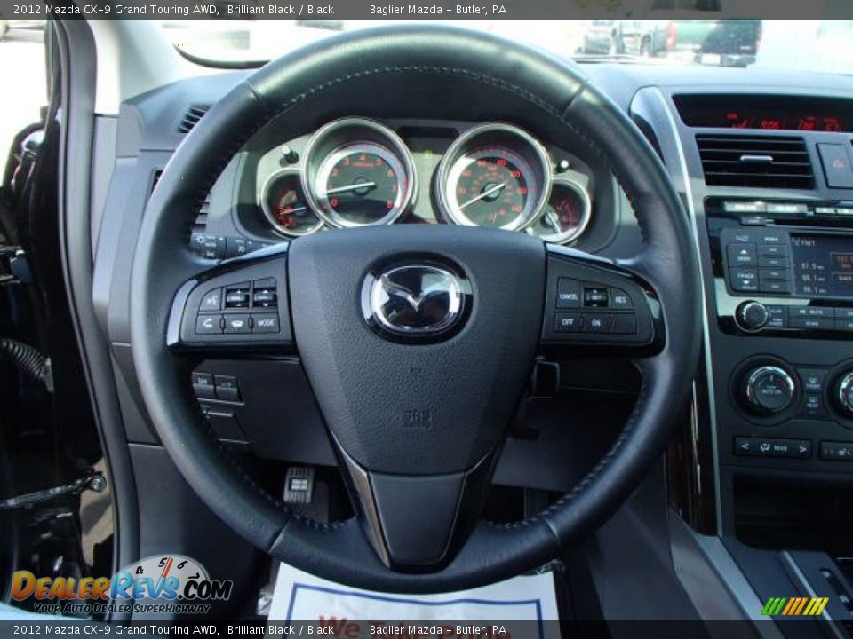 2012 Mazda CX-9 Grand Touring AWD Brilliant Black / Black Photo #22