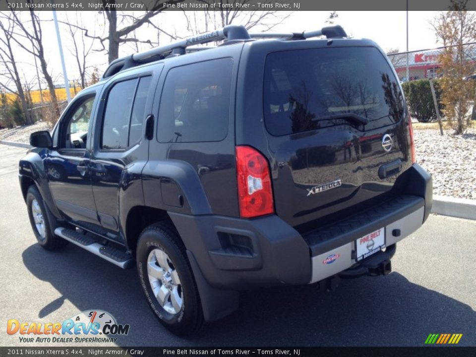 2011 Nissan Xterra S 4x4 Night Armor / Gray Photo #5
