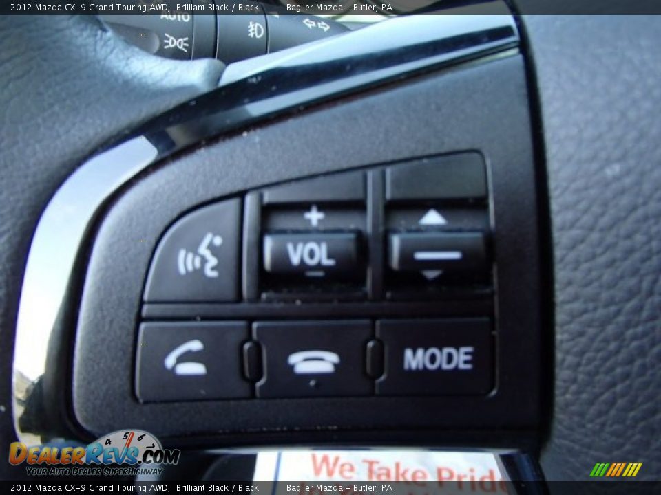2012 Mazda CX-9 Grand Touring AWD Brilliant Black / Black Photo #23