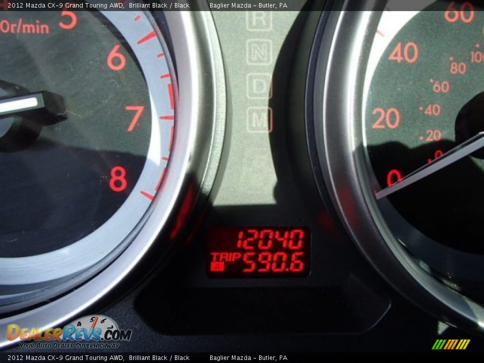 2012 Mazda CX-9 Grand Touring AWD Brilliant Black / Black Photo #24