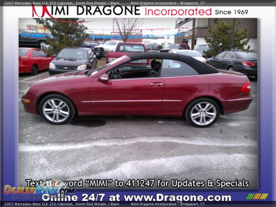 2007 Mercedes-Benz CLK 350 Cabriolet Storm Red Metallic / Black Photo #4