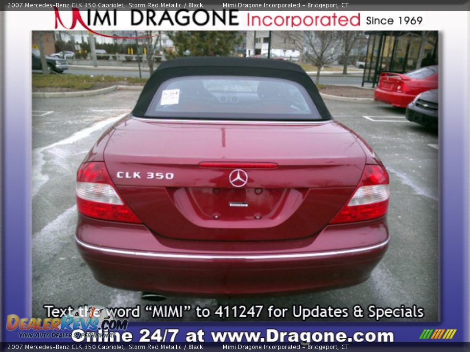 2007 Mercedes-Benz CLK 350 Cabriolet Storm Red Metallic / Black Photo #6