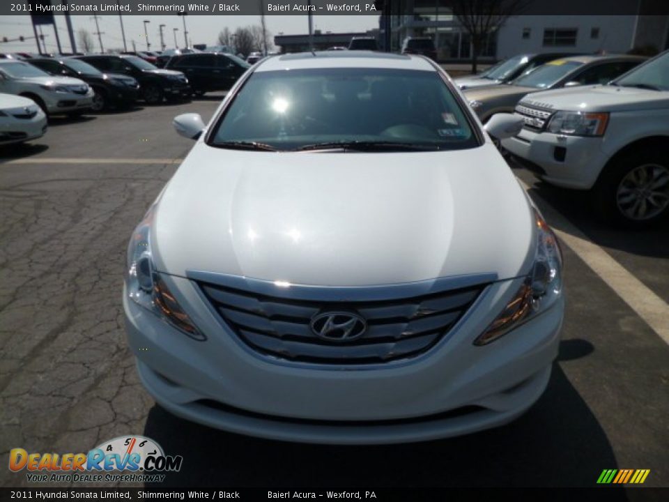2011 Hyundai Sonata Limited Shimmering White / Black Photo #2