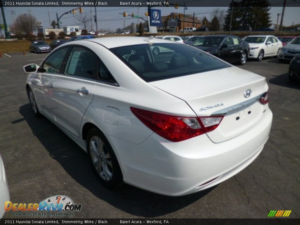 2011 Hyundai Sonata Limited Shimmering White / Black Photo #4
