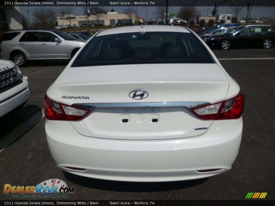 2011 Hyundai Sonata Limited Shimmering White / Black Photo #5