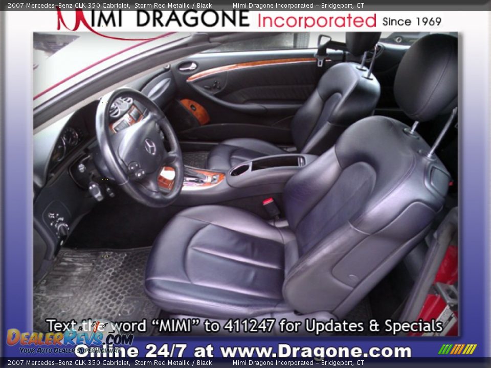2007 Mercedes-Benz CLK 350 Cabriolet Storm Red Metallic / Black Photo #10