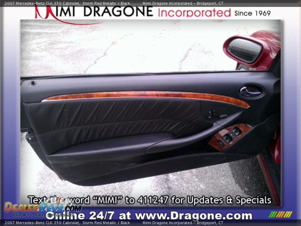 2007 Mercedes-Benz CLK 350 Cabriolet Storm Red Metallic / Black Photo #12