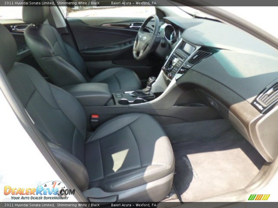 2011 Hyundai Sonata Limited Shimmering White / Black Photo #9