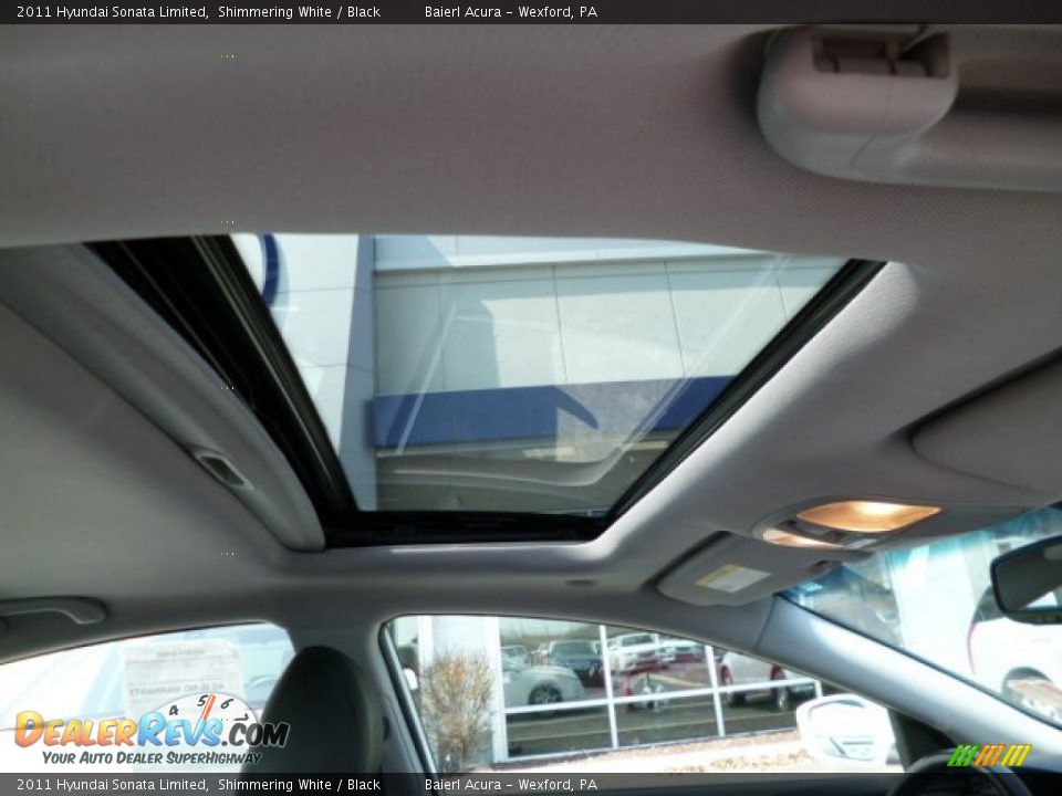 2011 Hyundai Sonata Limited Shimmering White / Black Photo #10