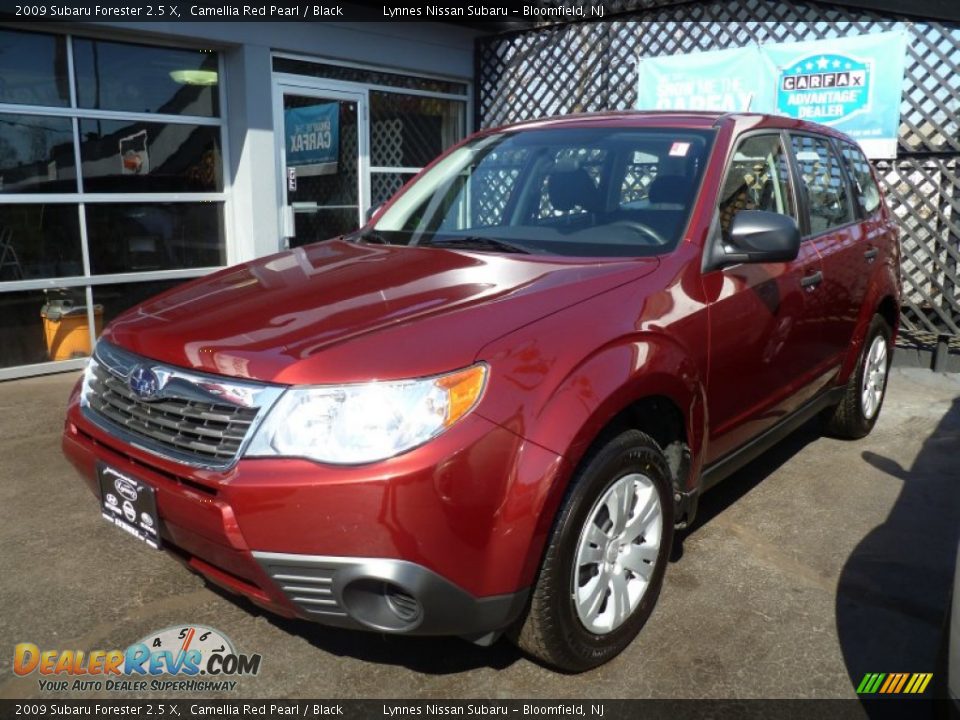 2009 Subaru Forester 2.5 X Camellia Red Pearl / Black Photo #3