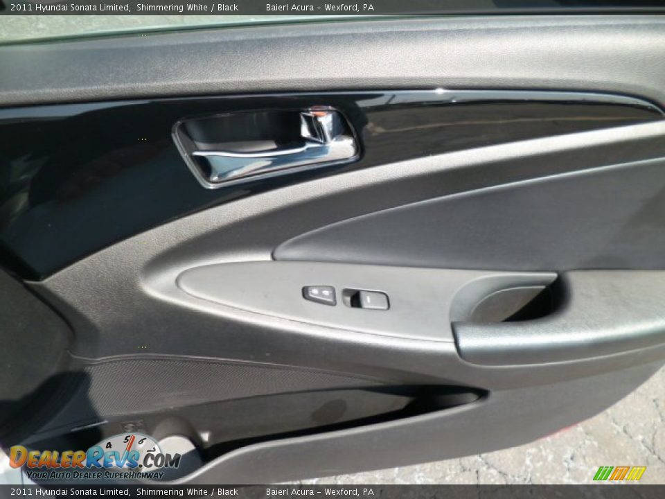 2011 Hyundai Sonata Limited Shimmering White / Black Photo #11