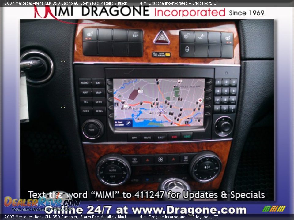 2007 Mercedes-Benz CLK 350 Cabriolet Storm Red Metallic / Black Photo #14
