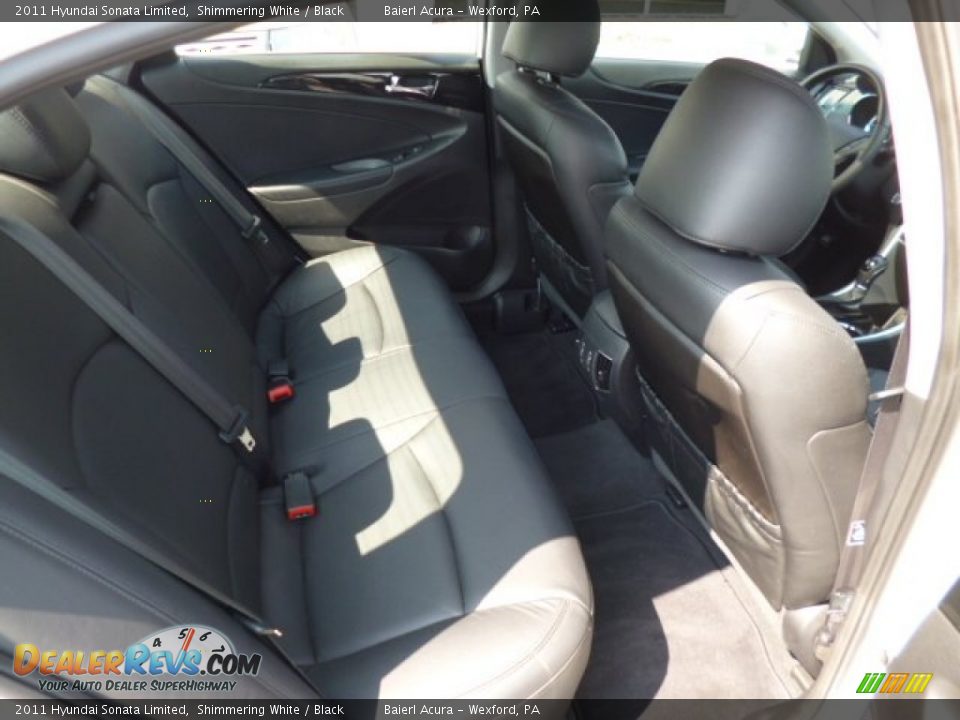 2011 Hyundai Sonata Limited Shimmering White / Black Photo #12