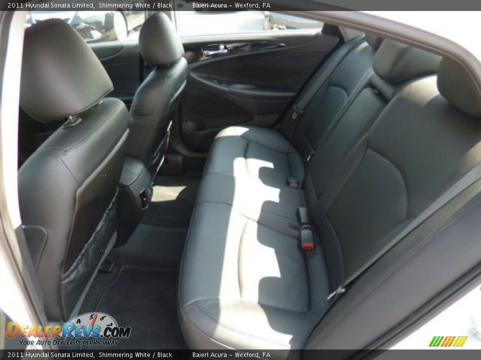 2011 Hyundai Sonata Limited Shimmering White / Black Photo #13