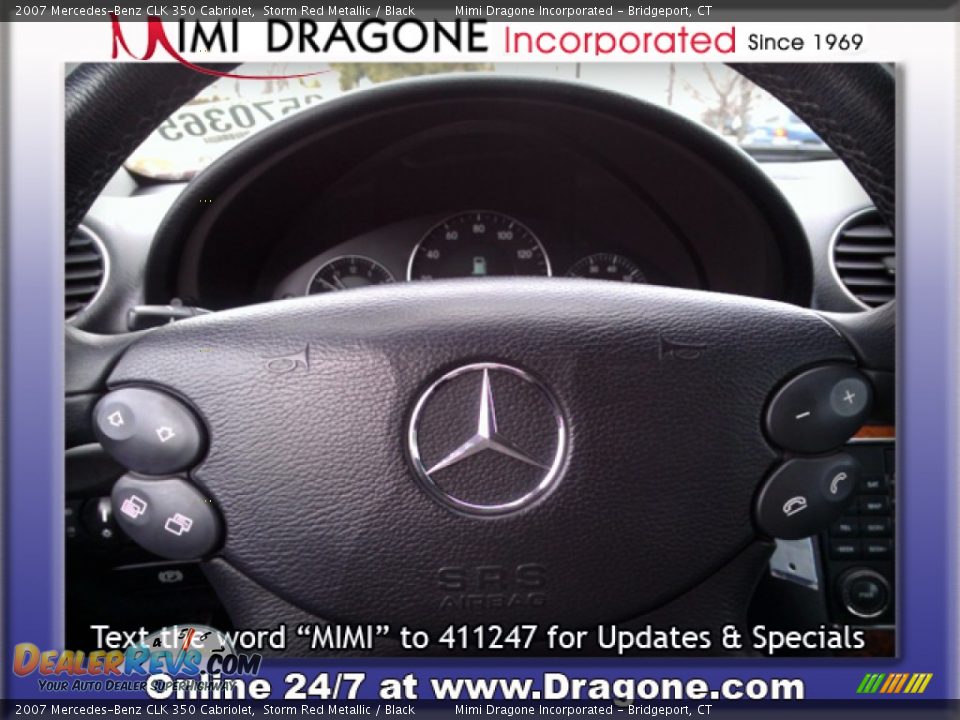 2007 Mercedes-Benz CLK 350 Cabriolet Storm Red Metallic / Black Photo #16