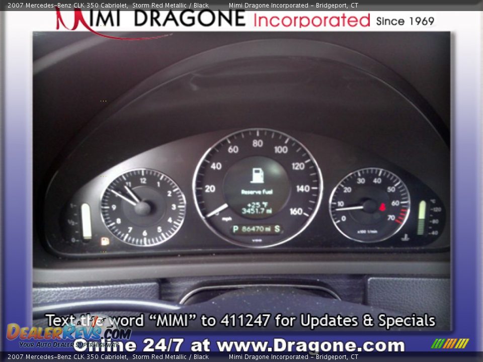 2007 Mercedes-Benz CLK 350 Cabriolet Storm Red Metallic / Black Photo #17