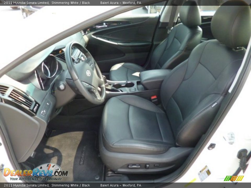 2011 Hyundai Sonata Limited Shimmering White / Black Photo #15