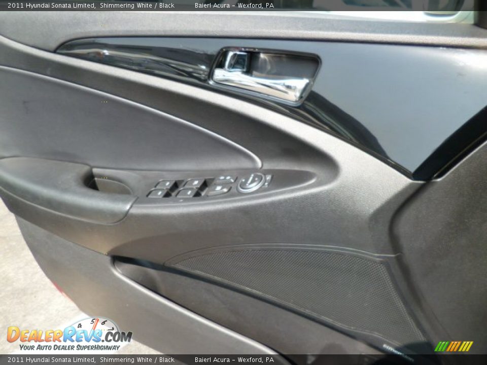 2011 Hyundai Sonata Limited Shimmering White / Black Photo #17