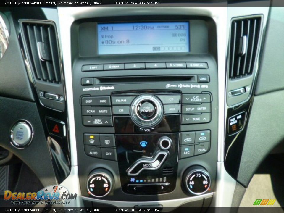2011 Hyundai Sonata Limited Shimmering White / Black Photo #19