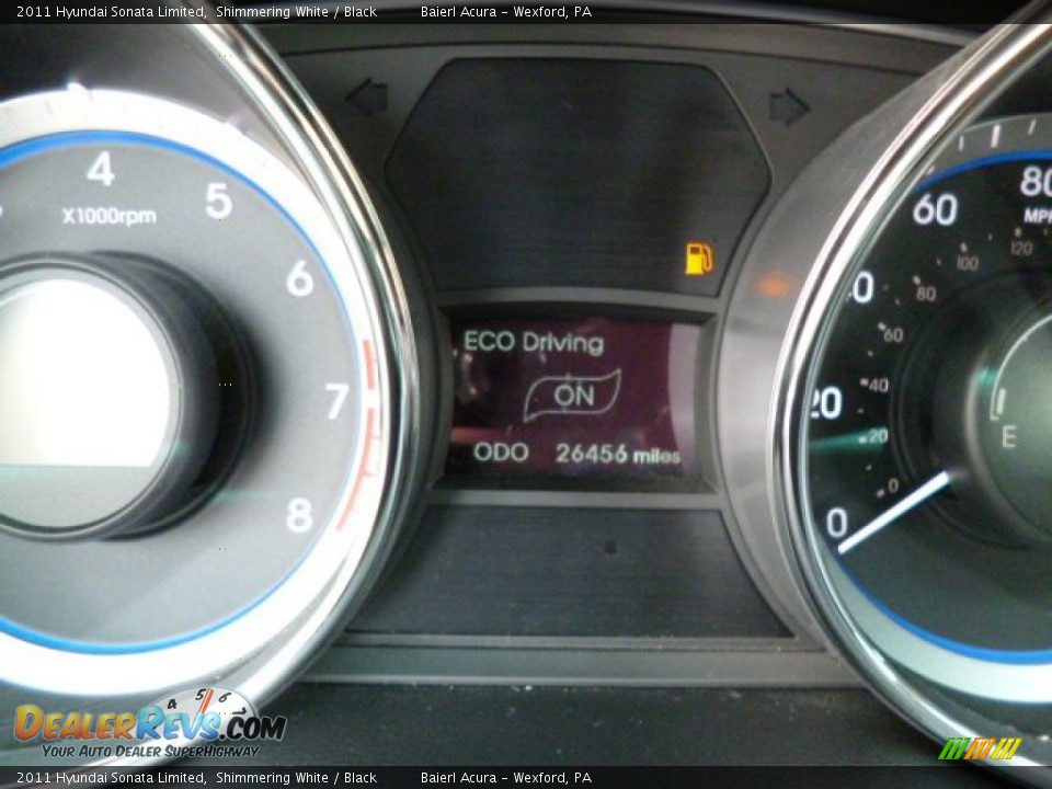 2011 Hyundai Sonata Limited Shimmering White / Black Photo #20