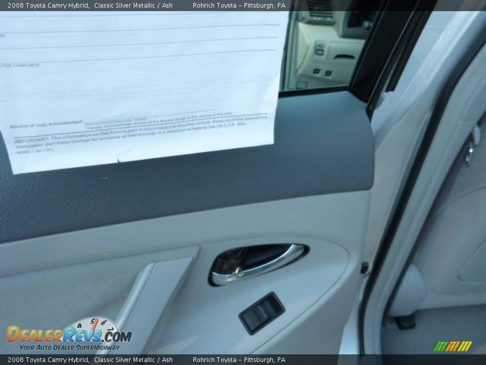 2008 Toyota Camry Hybrid Classic Silver Metallic / Ash Photo #15