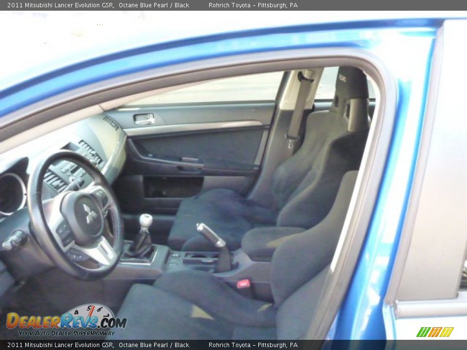 2011 Mitsubishi Lancer Evolution GSR Octane Blue Pearl / Black Photo #4