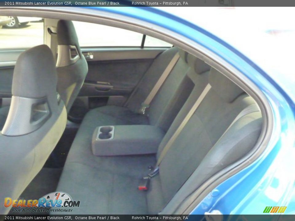2011 Mitsubishi Lancer Evolution GSR Octane Blue Pearl / Black Photo #5