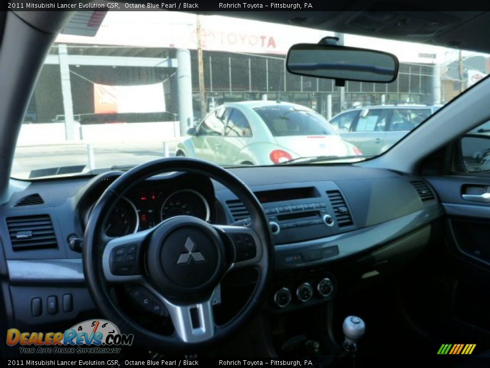 2011 Mitsubishi Lancer Evolution GSR Octane Blue Pearl / Black Photo #6